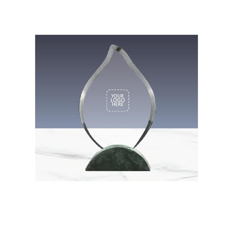 135*225*40mm Crystal and Marble Award With Logo